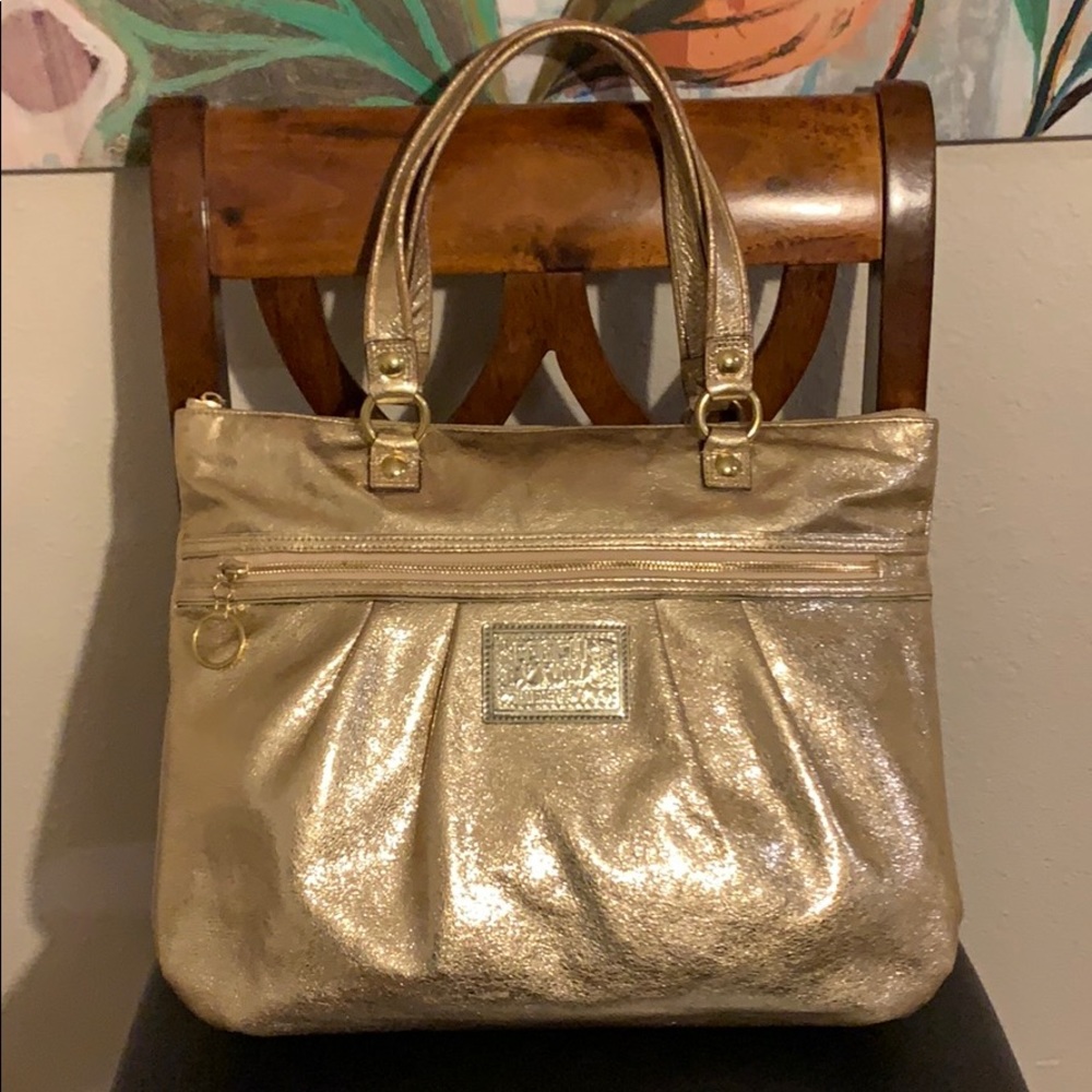 Gold Coach Poppy “Glam” Tote